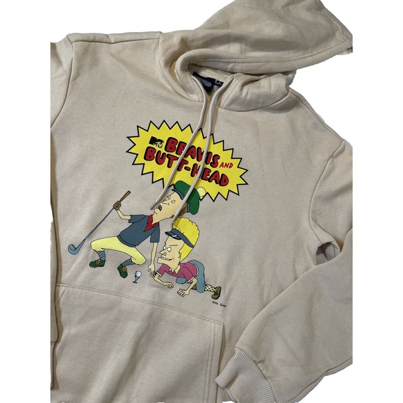 MTV Beavis and Butt-Head Pullover Hoodie Sweatshirt Adult Size Small NWOT - Picture 2 of 8